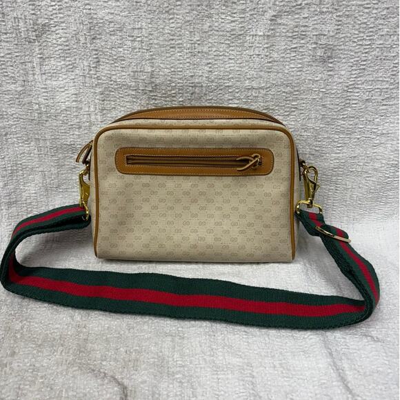 Vintage Gucci Micro GG Brown Crossbody Bag #58969 - Picture 1 of 13